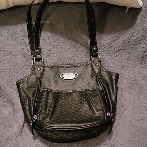 Black Rosetti Textured Handbag